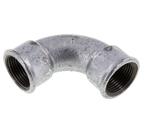 90deg Angled Fitting Rp1'' Female Short Cast Iron 25bar (351.25psi) [2 Pieces]