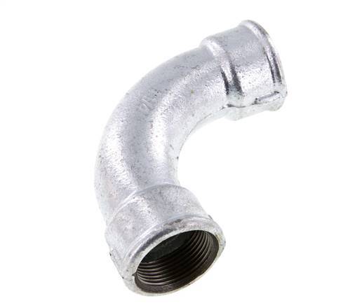 90Grad abgewinkeltes Fitting Rp1 1/4'' Innengewinde lang Gusseisen 25bar (351.25psi)