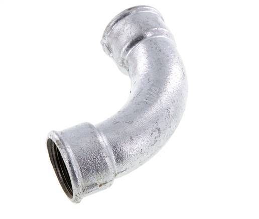 90Grad abgewinkeltes Fitting Rp1 1/4'' Innengewinde lang Gusseisen 25bar (351.25psi)