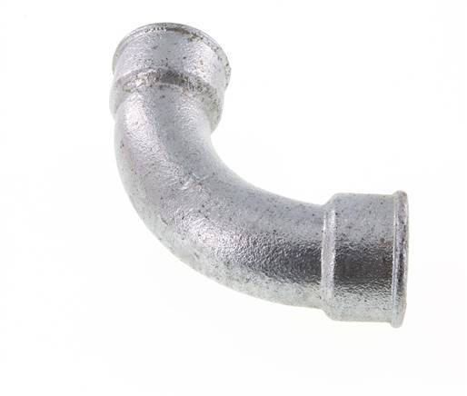 90 Grad abgewinkeltes Fitting Rp1 1/2'' Innengewinde lang Gusseisen 25bar (351.25psi)