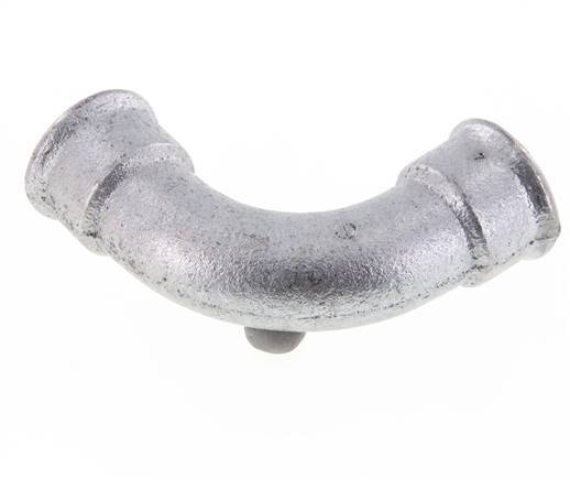 90 Grad abgewinkeltes Fitting Rp1'' Innengewinde lang Gusseisen 25bar (351.25psi)