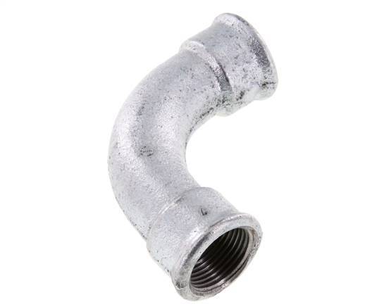 90 Grad abgewinkeltes Fitting Rp1'' Innengewinde lang Gusseisen 25bar (351.25psi)