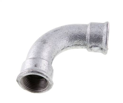 90 Grad abgewinkeltes Fitting Rp1'' Innengewinde lang Gusseisen 25bar (351.25psi)