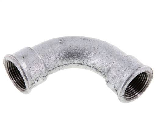 90 Grad abgewinkeltes Fitting Rp1'' Innengewinde lang Gusseisen 25bar (351.25psi)