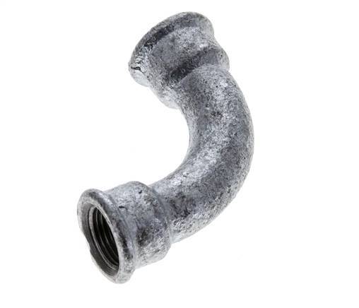 90deg Angled Fitting Rp3/8'' Female Long Cast Iron 25bar (351.25psi) [2 Pieces]