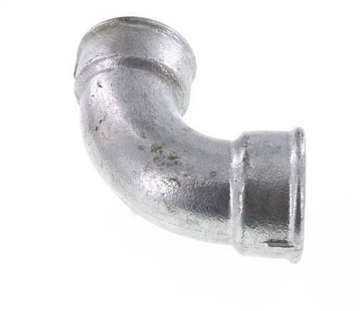90 Grad abgewinkeltes Fitting Rp2'' Innengewinde kurz Gusseisen 25bar (351.25psi)
