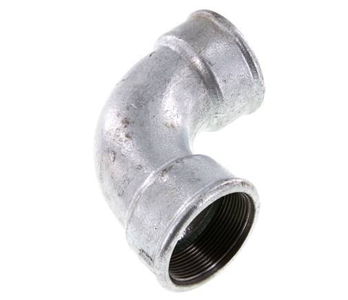 90 Grad abgewinkeltes Fitting Rp2'' Innengewinde kurz Gusseisen 25bar (351.25psi)