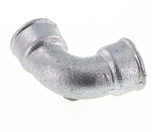 90 Grad abgewinkeltes Fitting Rp1 1/4'' Innengewinde kurz Gusseisen 25bar (351.25psi)