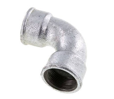 90 Grad abgewinkeltes Fitting Rp1 1/4'' Innengewinde kurz Gusseisen 25bar (351.25psi)