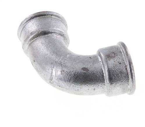 90 Grad abgewinkeltes Fitting Rp1 1/2'' Innengewinde kurz Gusseisen 25bar (351.25psi)