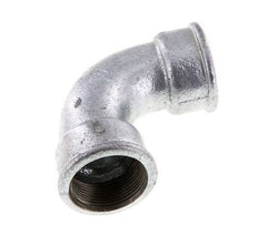 90 Grad abgewinkeltes Fitting Rp1 1/2'' Innengewinde kurz Gusseisen 25bar (351.25psi)