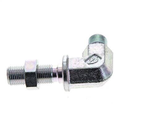 90 Grad abgewinkeltes Fitting G1/8'' Bulkhead Hochdruck Stahl 60° Konus 350bar (4917.5psi) Hydraulik
