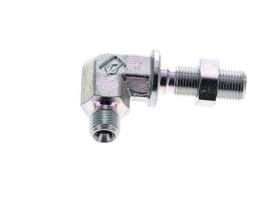 90 Grad abgewinkeltes Fitting G1/8'' Bulkhead Hochdruck Stahl 60° Konus 350bar (4917.5psi) Hydraulik