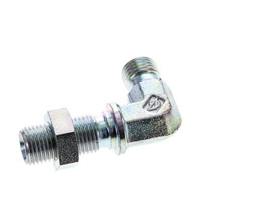 90 Grad abgewinkeltes Fitting G1/4'' Bulkhead Hochdruck Stahl 60° Konus 350bar (4917.5psi) Hydraulisch