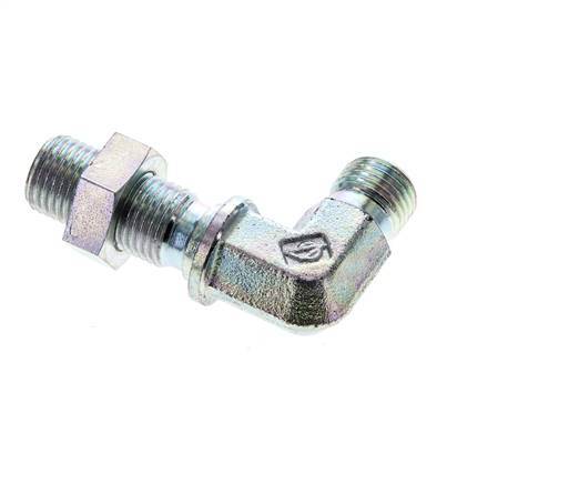 90 Grad abgewinkeltes Fitting G1/4'' Bulkhead Hochdruck Stahl 60° Konus 350bar (4917.5psi) Hydraulisch