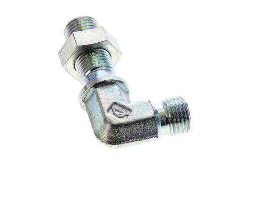 90 Grad abgewinkeltes Fitting G1/4'' Bulkhead Hochdruck Stahl 60° Konus 350bar (4917.5psi) Hydraulisch