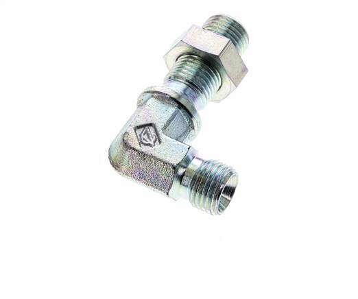 90 Grad abgewinkeltes Fitting G1/4'' Bulkhead Hochdruck Stahl 60° Konus 350bar (4917.5psi) Hydraulisch