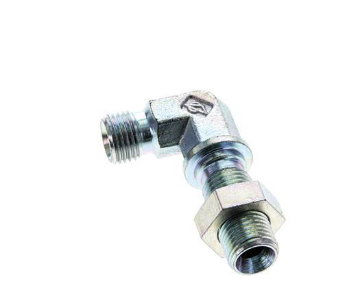 90 Grad abgewinkeltes Fitting G1/4'' Bulkhead Hochdruck Stahl 60° Konus 350bar (4917.5psi) Hydraulisch