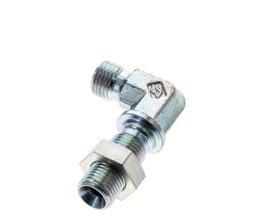 90 Grad abgewinkeltes Fitting G1/4'' Bulkhead Hochdruck Stahl 60° Konus 350bar (4917.5psi) Hydraulisch