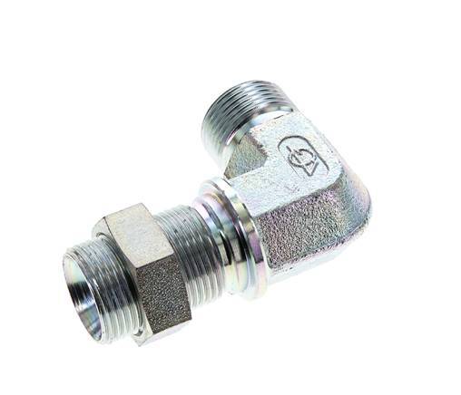 90 Grad abgewinkeltes Fitting G3/4'' Bulkhead Hochdruck Stahl 60° Konus 325bar (4566.25psi) Hydraulisch