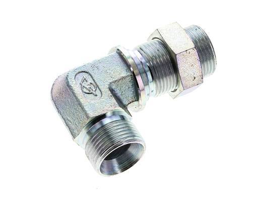 90 Grad abgewinkeltes Fitting G3/4'' Bulkhead Hochdruck Stahl 60° Konus 325bar (4566.25psi) Hydraulisch