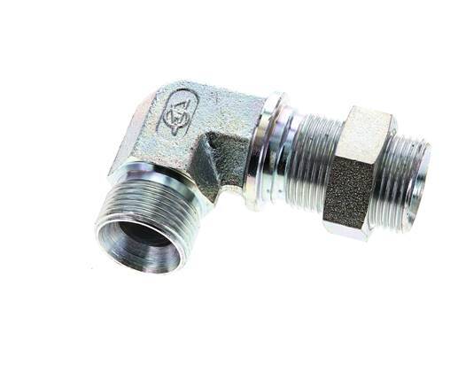 90 Grad abgewinkeltes Fitting G3/4'' Bulkhead Hochdruck Stahl 60° Konus 325bar (4566.25psi) Hydraulisch