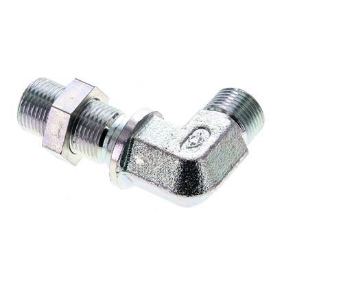 90 Grad abgewinkeltes Fitting G3/8'' Bulkhead Hochdruckstahl 60° Konus 325bar (4566.25psi) Hydraulisch