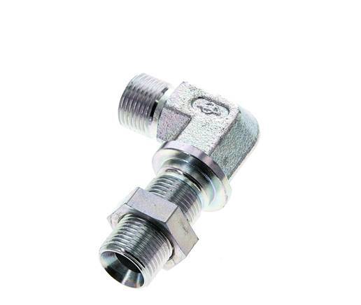 90 Grad abgewinkeltes Fitting G3/8'' Bulkhead Hochdruckstahl 60° Konus 325bar (4566.25psi) Hydraulisch