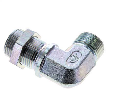 90 Grad abgewinkeltes Fitting G1'' Bulkhead Hochdruckstahl 60° Konus 225bar (3161.25psi) Hydraulik