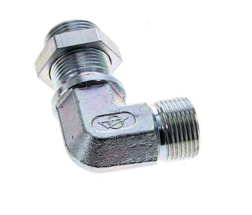 90 Grad abgewinkeltes Fitting G1'' Bulkhead Hochdruckstahl 60° Konus 225bar (3161.25psi) Hydraulik