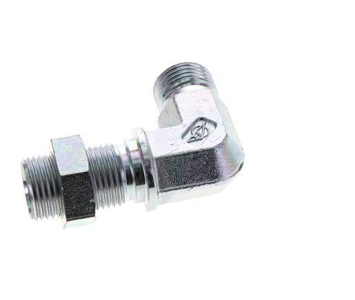 90 Grad abgewinkeltes Fitting G1/2'' Schott Hochdruck Stahl 60° Konus 350bar (4917.5psi) Hydraulisch