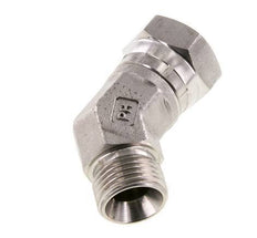 45° Winkelverschraubung G1/2'' Innengewinde x Außengewinde Hochdruck-Edelstahl 60° Konus 300bar (4215.0psi) Hydraulisch