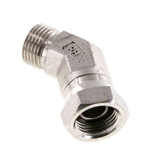 45° Winkelverschraubung G1/2'' Innengewinde x Außengewinde Hochdruck-Edelstahl 60° Konus 300bar (4215.0psi) Hydraulisch
