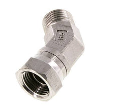 45° Winkelverschraubung G1/2'' Innengewinde x Außengewinde Hochdruck-Edelstahl 60° Konus 300bar (4215.0psi) Hydraulisch
