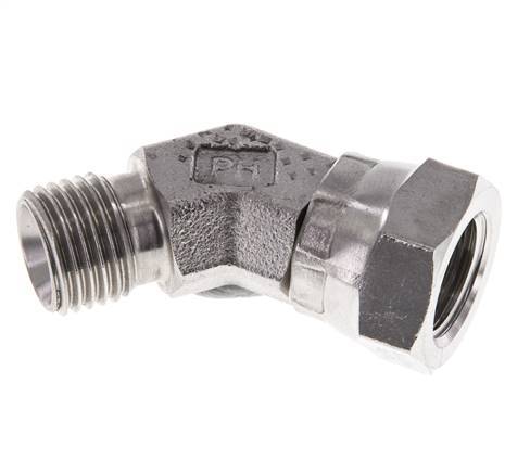 45° abgewinkeltes Fitting G1/4'' Innengewinde x Außengewinde Hochdruck-Edelstahl 60° Konus 350bar (4917.5psi) Hydraulik