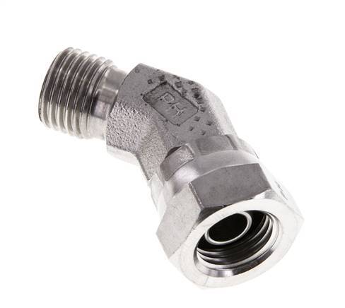 45° abgewinkeltes Fitting G1/4'' Innengewinde x Außengewinde Hochdruck-Edelstahl 60° Konus 350bar (4917.5psi) Hydraulik
