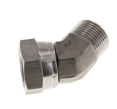 45 Grad abgewinkeltes Fitting G1'' Innengewinde x Außengewinde Hochdruck Edelstahl 60° Konus 150bar (2107.5psi) Hydraulisch