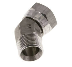 45 Grad abgewinkeltes Fitting G1'' Innengewinde x Außengewinde Hochdruck Edelstahl 60° Konus 150bar (2107.5psi) Hydraulisch