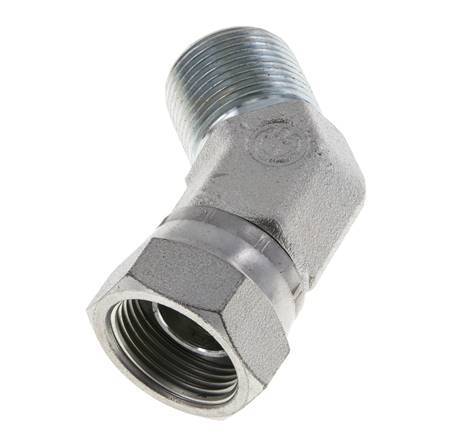 45°-Winkelverschraubung G3/4'' Innengewinde x Außengewinde Hochdruckstahl 60° Konus 175bar (2458.75psi) Hydraulisch