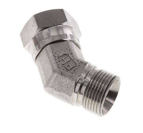 45 Grad abgewinkeltes Fitting G3/4'' Innengewinde x Außengewinde Hochdruck Edelstahl 60° Konus 175bar (2458.75psi) Hydraulisch