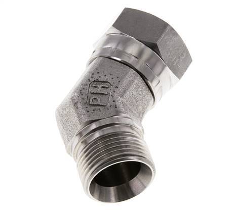 45 Grad abgewinkeltes Fitting G3/4'' Innengewinde x Außengewinde Hochdruck Edelstahl 60° Konus 175bar (2458.75psi) Hydraulisch