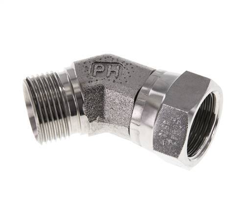 45 Grad abgewinkeltes Fitting G3/4'' Innengewinde x Außengewinde Hochdruck Edelstahl 60° Konus 175bar (2458.75psi) Hydraulisch