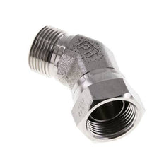 45 Grad abgewinkeltes Fitting G3/4'' Innengewinde x Außengewinde Hochdruck Edelstahl 60° Konus 175bar (2458.75psi) Hydraulisch