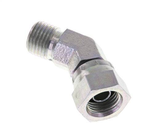 45° abgewinkeltes Fitting G1/4'' Innengewinde x Außengewinde Hochdruck Stahl 60° Konus 350bar (4917.5psi) Hydraulisch