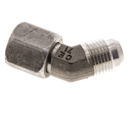 45° JIC-Winkelfitting UNF 9/16''-18 Außengewinde x Innengewinde Edelstahl 275bar (3863.75psi)