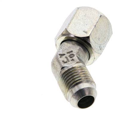 45° JIC-Winkelverschraubung UNF 9/16''-18 Außengewinde x Innengewinde Stahl 275bar (3863.75psi)