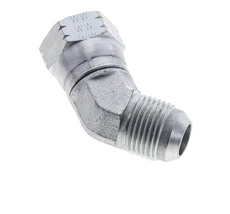 45° JIC-Winkelfitting UNF 7/8''-14 Außengewinde x Innengewinde Stahl 210bar (2950,5psi)