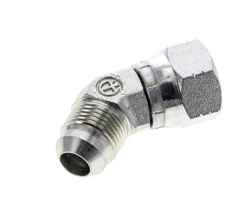 45° JIC-Winkelverschraubung UNF 3/4''-16 Außengewinde x Innengewinde Stahl 275bar (3863.75psi)