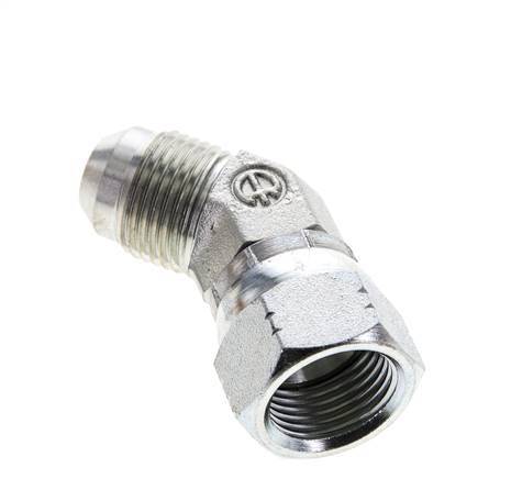 45° JIC-Winkelverschraubung UNF 3/4''-16 Außengewinde x Innengewinde Stahl 275bar (3863.75psi)