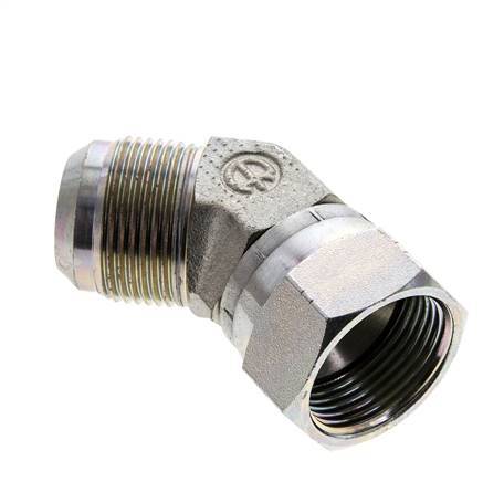 45° JIC-Winkelverschraubung UN 1-5/16''-12 Außengewinde x Innengewinde Stahl 170bar (2388,5psi)